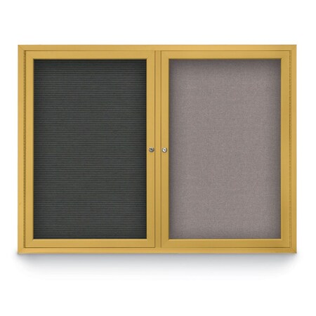 United Visual Products Corkboard, Amethyst /Gold, 72" x 48" UV408-GOLD-AMETHY